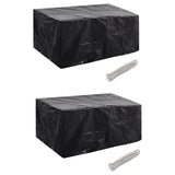 Garden Furniture Covers 2Pcs 4 Person Poly Rattan 113X113Cm