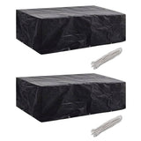 Garden Furniture Covers 2Pcs 4 Person Poly Rattan 113X113Cm