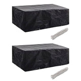Garden Furniture Covers 2Pcs 4 Person Poly Rattan 113X113Cm