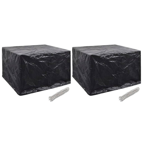 Garden Furniture Covers 2Pcs 4 Person Poly Rattan 113X113Cm