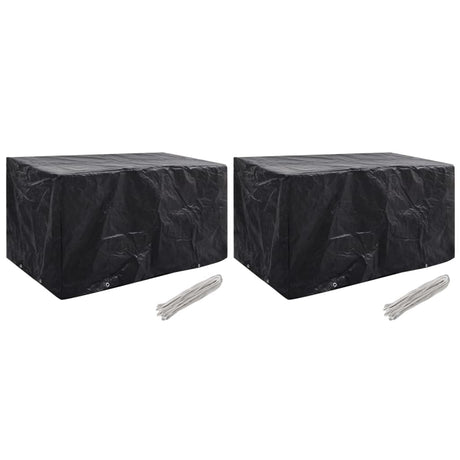 Garden Furniture Covers 2Pcs 4 Person Poly Rattan 113X113Cm