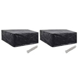 Garden Furniture Covers 2Pcs 4 Person Poly Rattan 113X113Cm