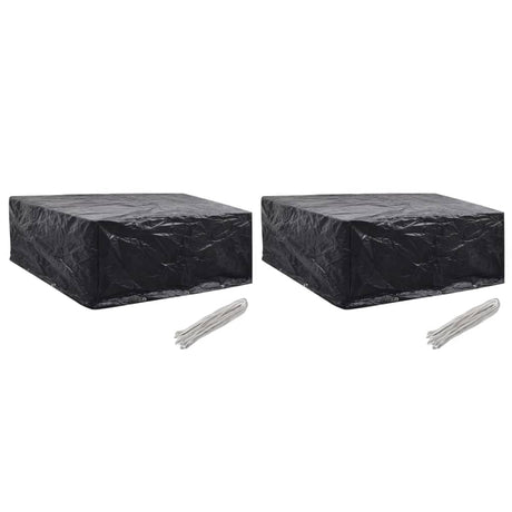 Garden Furniture Covers 2Pcs 4 Person Poly Rattan 113X113Cm