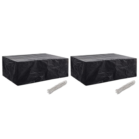 Garden Furniture Covers 2Pcs 4 Person Poly Rattan 113X113Cm
