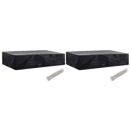 Garden Furniture Covers 2Pcs 4 Person Poly Rattan 113X113Cm