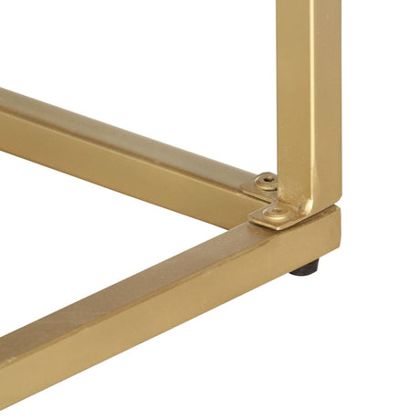 Sideboard Gold 120X30X75 Cm Solid Mango Wood