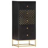 Drawer Cabinet 45X30X105 Cm Solid Mango Wood
