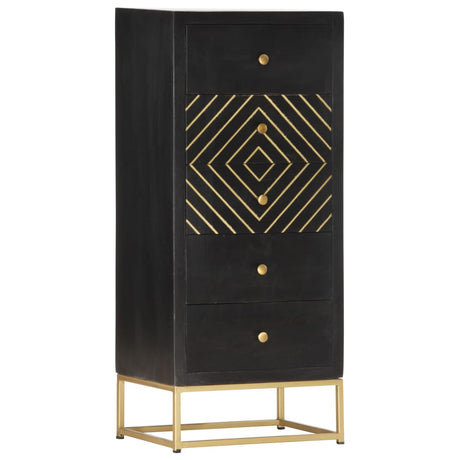 Drawer Cabinet 45X30X105 Cm Solid Mango Wood