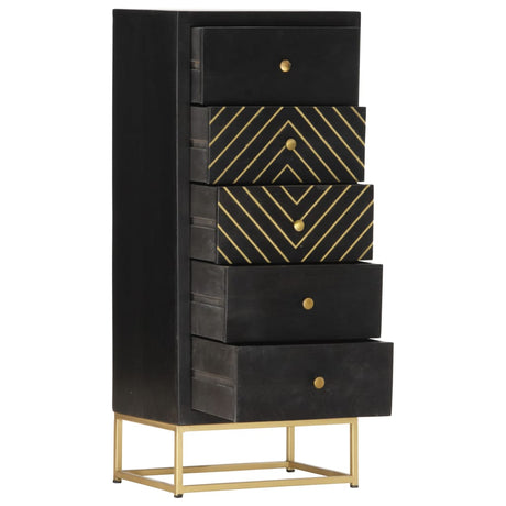Drawer Cabinet 45X30X105 Cm Solid Mango Wood