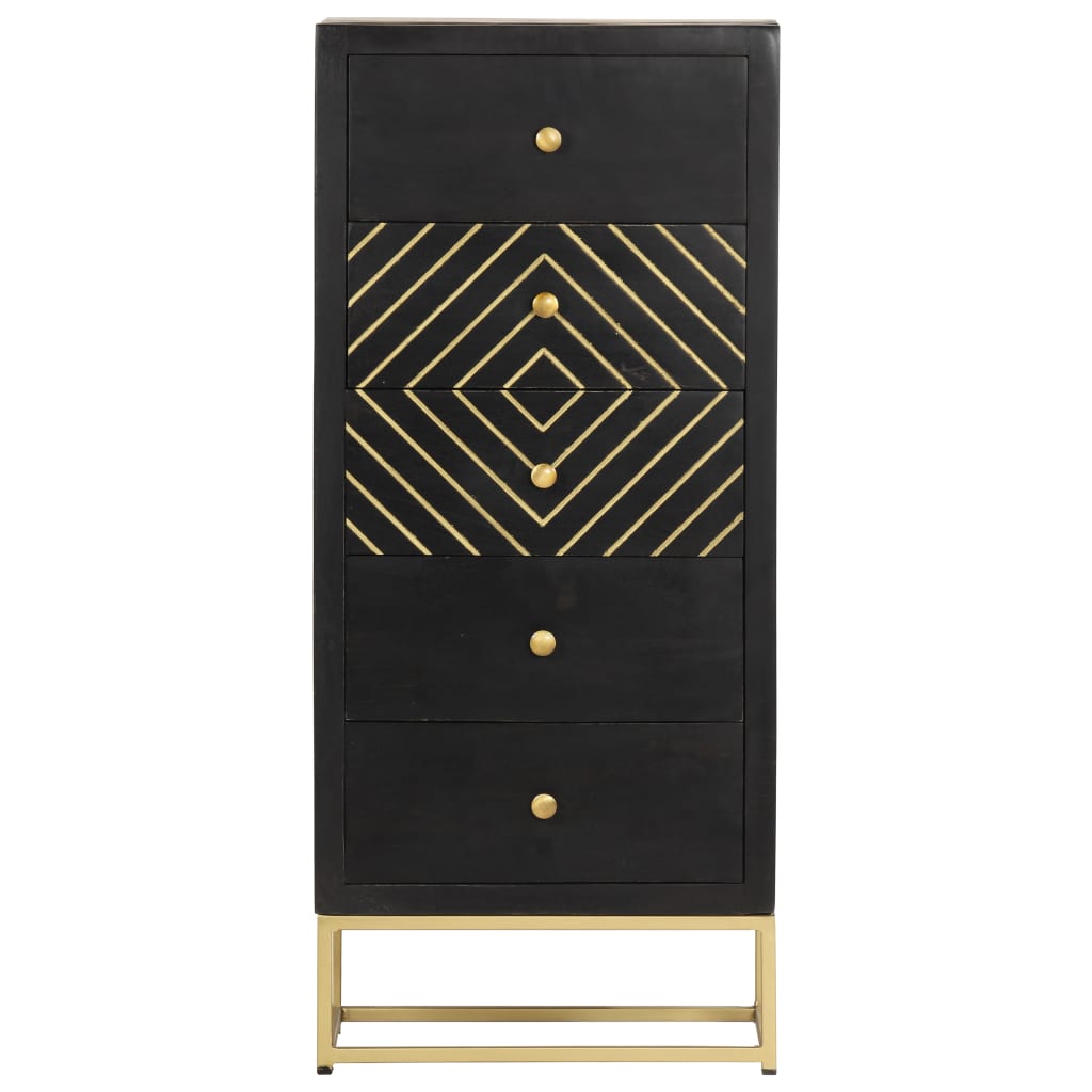 Drawer Cabinet 45X30X105 Cm Solid Mango Wood