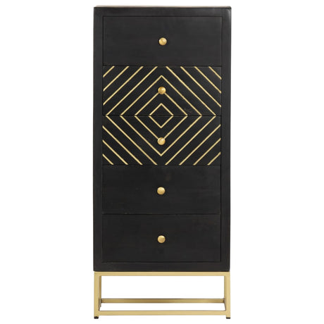 Drawer Cabinet 45X30X105 Cm Solid Mango Wood
