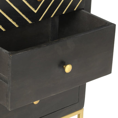Drawer Cabinet 45X30X105 Cm Solid Mango Wood