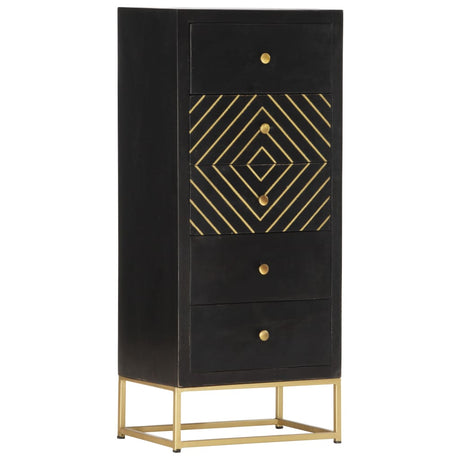 Drawer Cabinet 45X30X105 Cm Solid Mango Wood