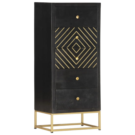 Drawer Cabinet 45X30X105 Cm Solid Mango Wood