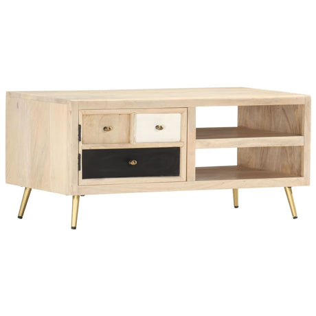 Coffee Table 90X45X40 Cm Solid Mango Wood