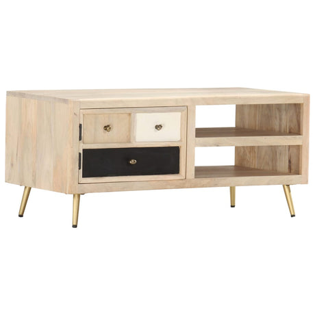 Coffee Table 90X45X40 Cm Solid Mango Wood
