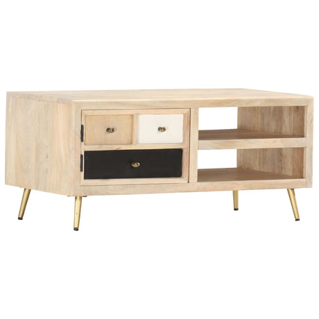 Coffee Table 90X45X40 Cm Solid Mango Wood