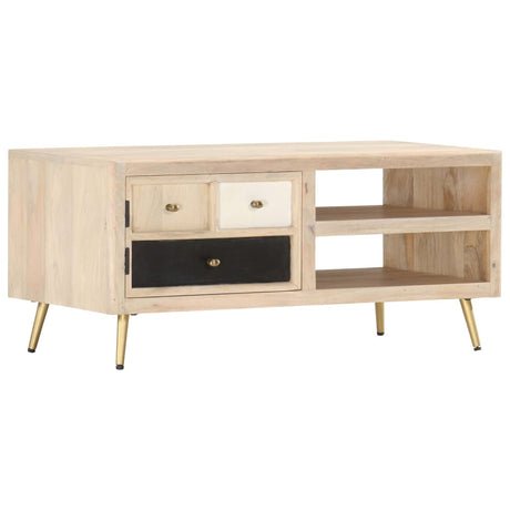 Coffee Table 90X45X40 Cm Solid Mango Wood