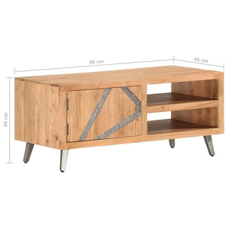 Coffee Table 90X45X40 Cm Solid Acacia Wood
