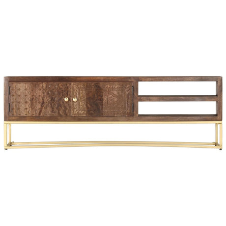 Tv Cabinet 138X30X46 Cm Solid Mango Wood