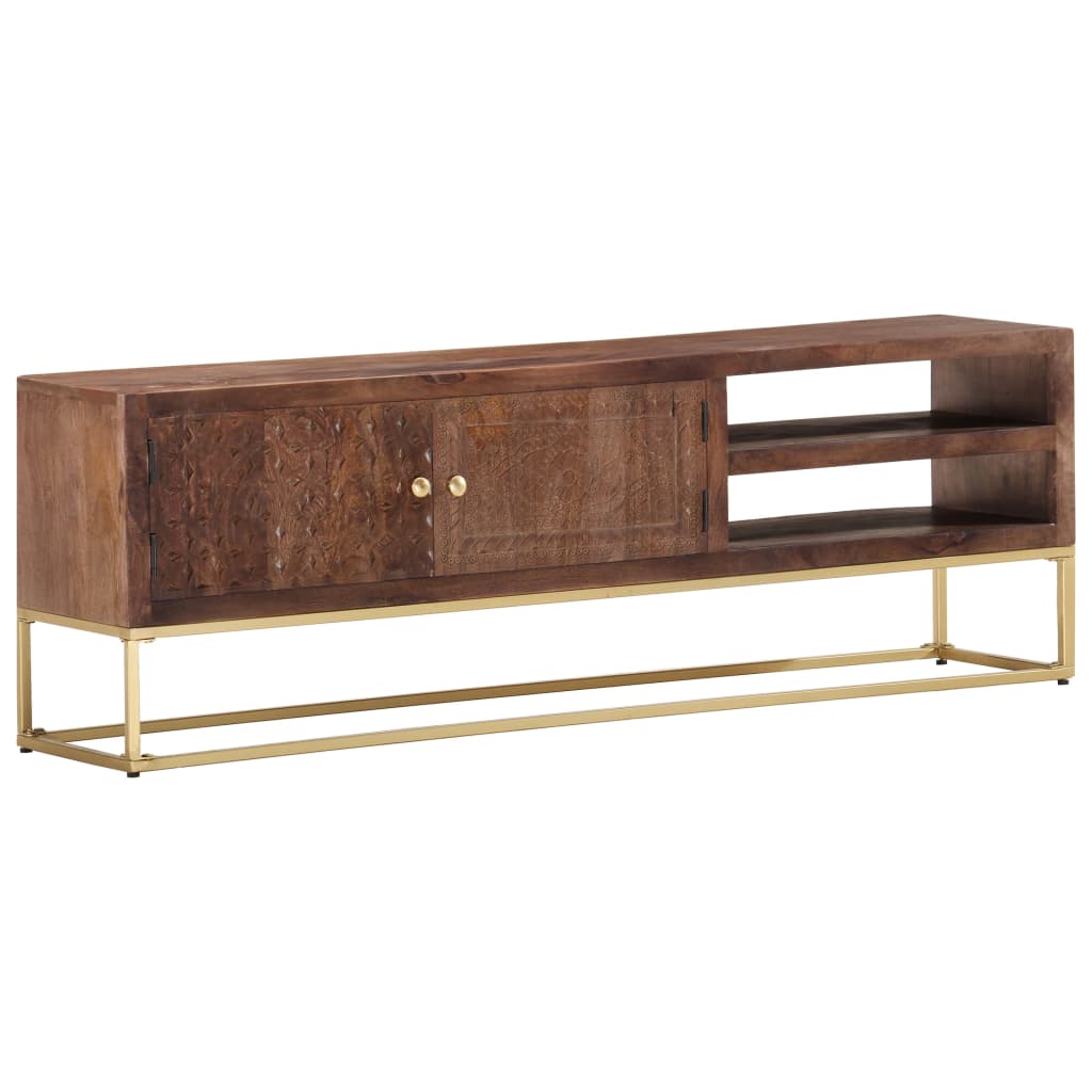 Tv Cabinet 138X30X46 Cm Solid Mango Wood
