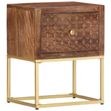 Bedside Cabinet 40X30X50 Cm Solid Mango Wood