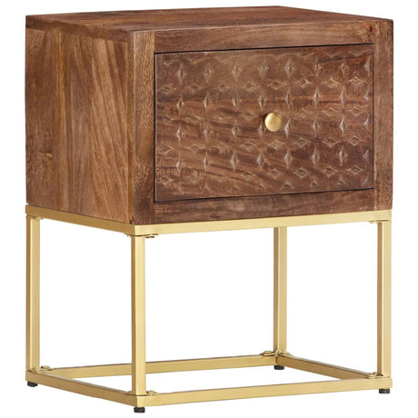 Bedside Cabinet 40X30X50 Cm Solid Mango Wood