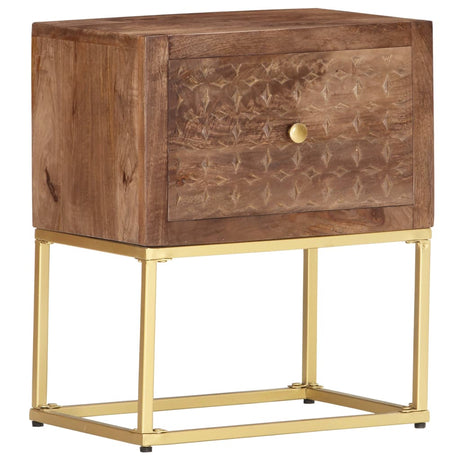 Bedside Cabinet 40X30X50 Cm Solid Mango Wood