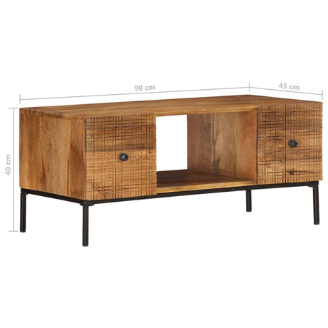 Coffee Table 90X45X40 Cm Solid Mango Wood