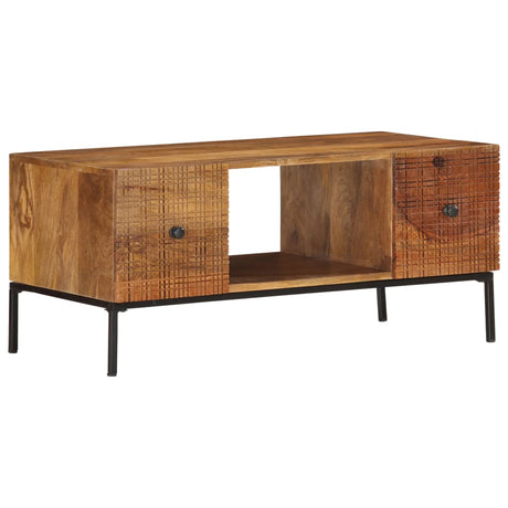 Coffee Table 90X45X40 Cm Solid Mango Wood