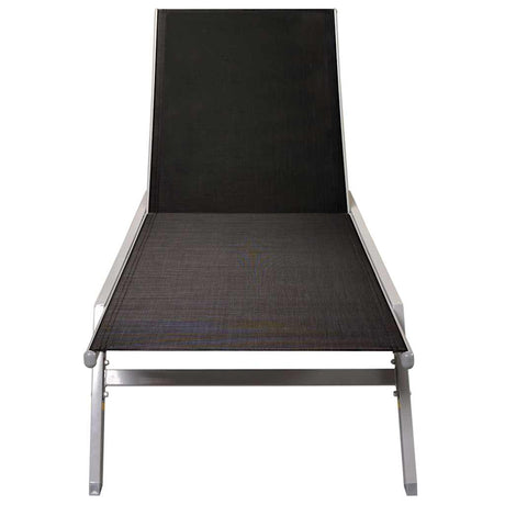 Sun Lounger Steel And Textilene Black