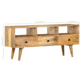 Tv Cabinet 110X36X50 Cm Solid Mango Wood