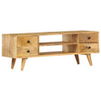 Tv Cabinet 110X35X40 Cm Solid Mango Wood