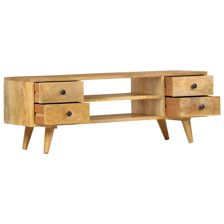 Tv Cabinet 110X35X40 Cm Solid Mango Wood