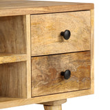 Tv Cabinet 110X35X40 Cm Solid Mango Wood