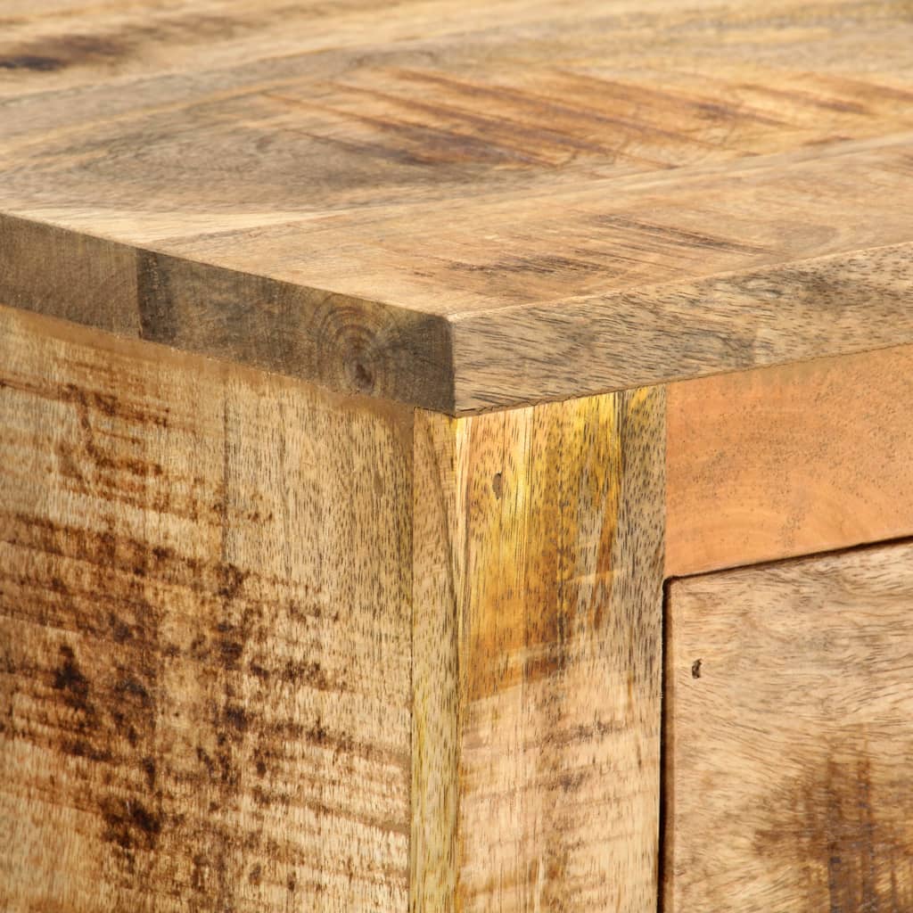 Side Cabinet With Wheel Solid Mango Wood