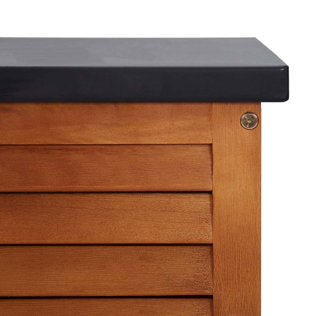 Garden Storage Box Solid Eucalyptus Wood