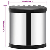 Kitchen Built-In Dust Bin Stainless Steel 8 L