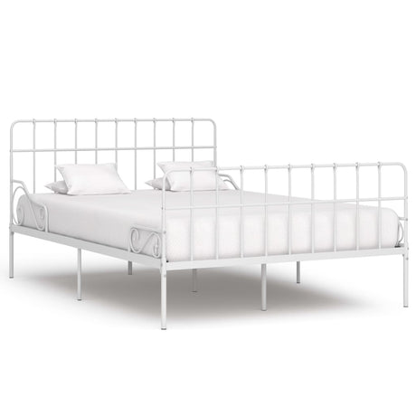Bed Frame Without Mattress With Slatted Base Metal