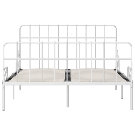 Bed Frame Without Mattress With Slatted Base Metal