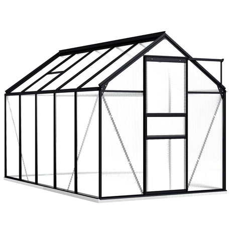 Greenhouse With Base Frame Anthracite Aluminium 5.89 M²