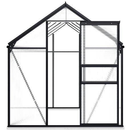 Greenhouse With Base Frame Anthracite Aluminium 5.89 M²