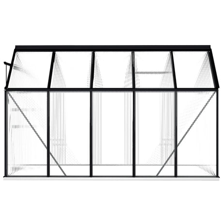Greenhouse With Base Frame Anthracite Aluminium 5.89 M²