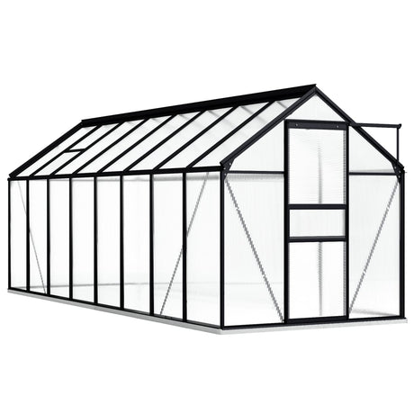 Greenhouse With Base Frame Anthracite Aluminium 5.89 M²