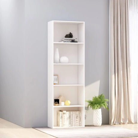 5-Tier Book Cabinet 80X30X Engineered Wood
