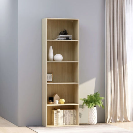5-Tier Book Cabinet 80X30X Engineered Wood