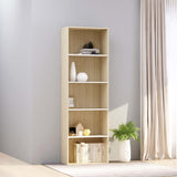 5-Tier Book Cabinet 80X30X Engineered Wood