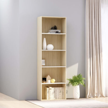 5-Tier Book Cabinet 80X30X Engineered Wood