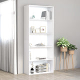 5-Tier Book Cabinet 80X30X Engineered Wood