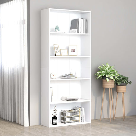 5-Tier Book Cabinet 80X30X Engineered Wood